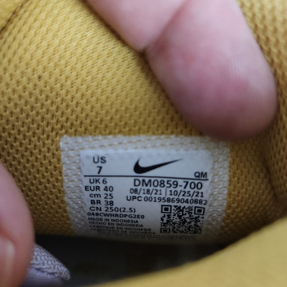 Nike SB Zoom Blazer Mid PRM Mens Size 7 Sanded Gold/White Sneakers DM0859-700 - Picture 7 of 10